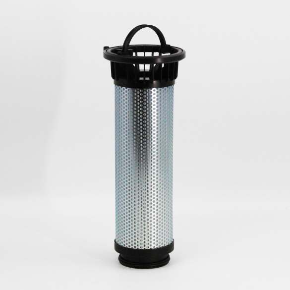 Metal silver cylinder filter with black ends