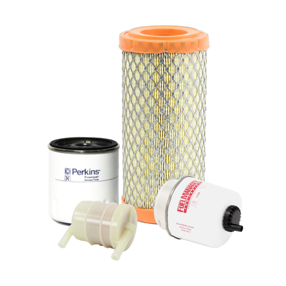 Holm oil filter, fuel filters and air filter to suit JCB 8014 Excavators (K80-0125-HOL)