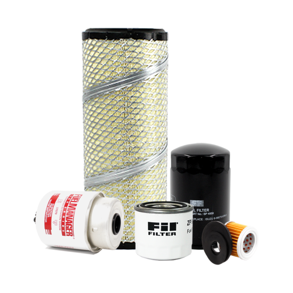 Holm oil filter, fuel filters and air filter to suit JCB 8085 Excavators (K80-0187-HOL)