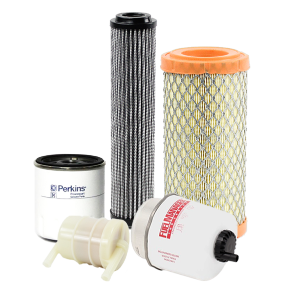 Holm oil filter, fuel filters, air filter and hydraulic filter to suit JCB 8014 Excavators (K80-0484-HOL)