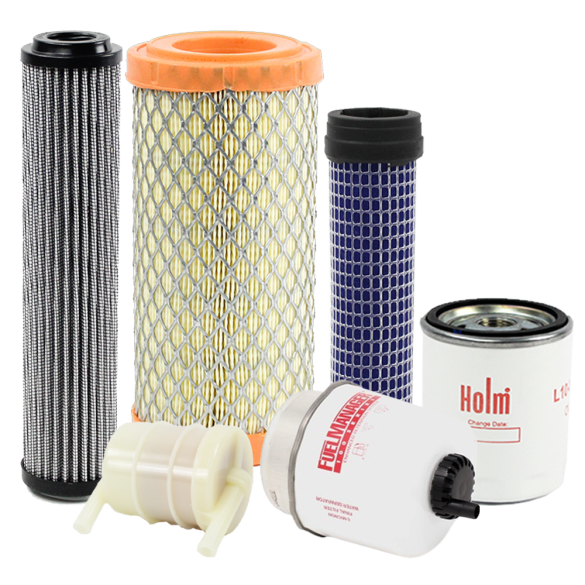 Holm oil filter, fuel filters, air filters and hydraulic filter to suit JCB 8016 & 8018 Excavators (K80-0485-HOL)