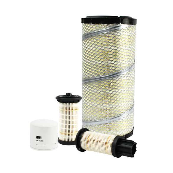 Holm oil filter, fuel filters and air filter to suit Hyundai HX130 LCR Excavators (K80-0490-HOL)