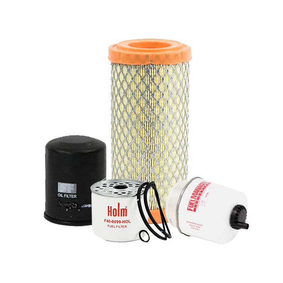 Holm main air filter, 2 fuel filters and an oil filter to suit JCB 801.6 Excavators (K80-1316-HOL)