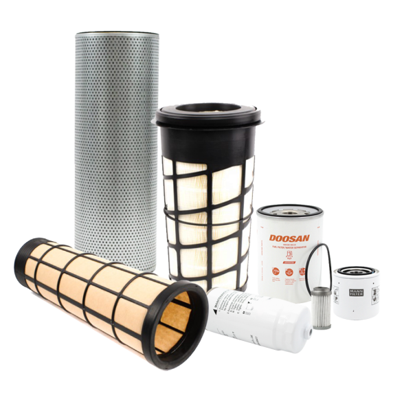 Holm air filters, fuel filters, oil filter and hydraulic filters to suit Doosan DX160LC-7 Excavators (K80-1409-HOL)