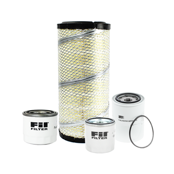 Holm air filter, fuel filters and oil filter to suit Komatsu PC138US-2 Excavators (K80-1508-HOL)