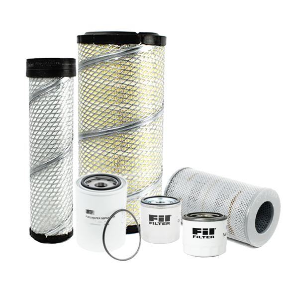 Holm air filters, hydraulic filter, fuel filters and oil filter to suit Komatsu PC138US-2 Excavators (K80-1509-HOL)