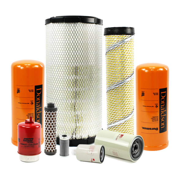 Holm main & safety air filters, fuel, oil & hydraulic filters to suit Case WX170 Excavators (K80-1563-HOL)