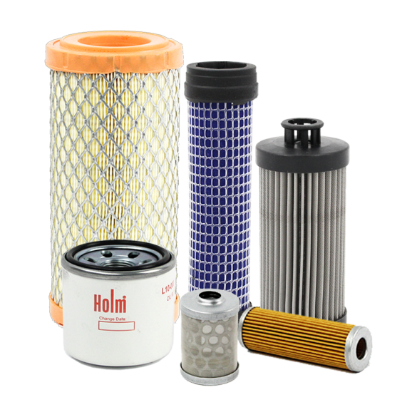 Holm air filters, fuel filters, oil filter and hydraulic filter to suit Volvo EC18E Excavators (K80-1916-HOL)