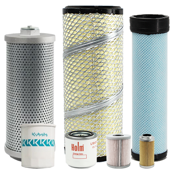 Holm K80-7259-HOL Kubota U56-5 Excavator 1000 Hour Service Kit (Genuine Fuel Filters)
